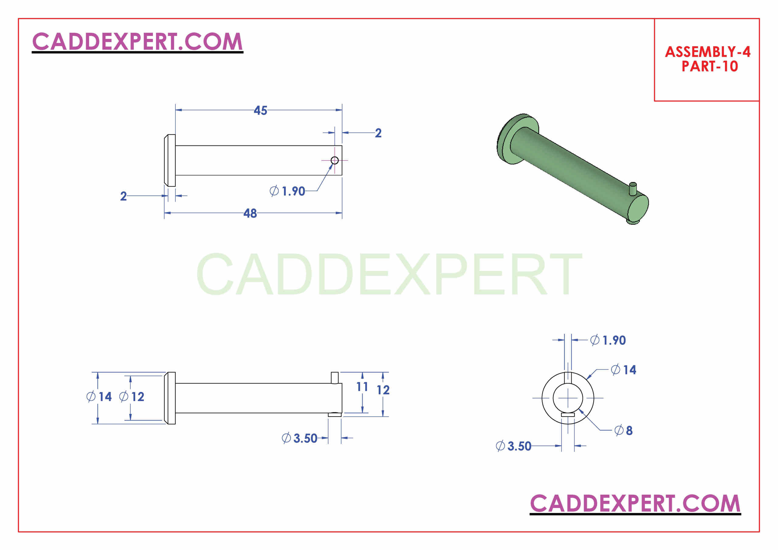 SOLIDWORKS ASSEMBLY DRAWING EXPLODED VIEW Page 2 Of 2 CADDEXPERT