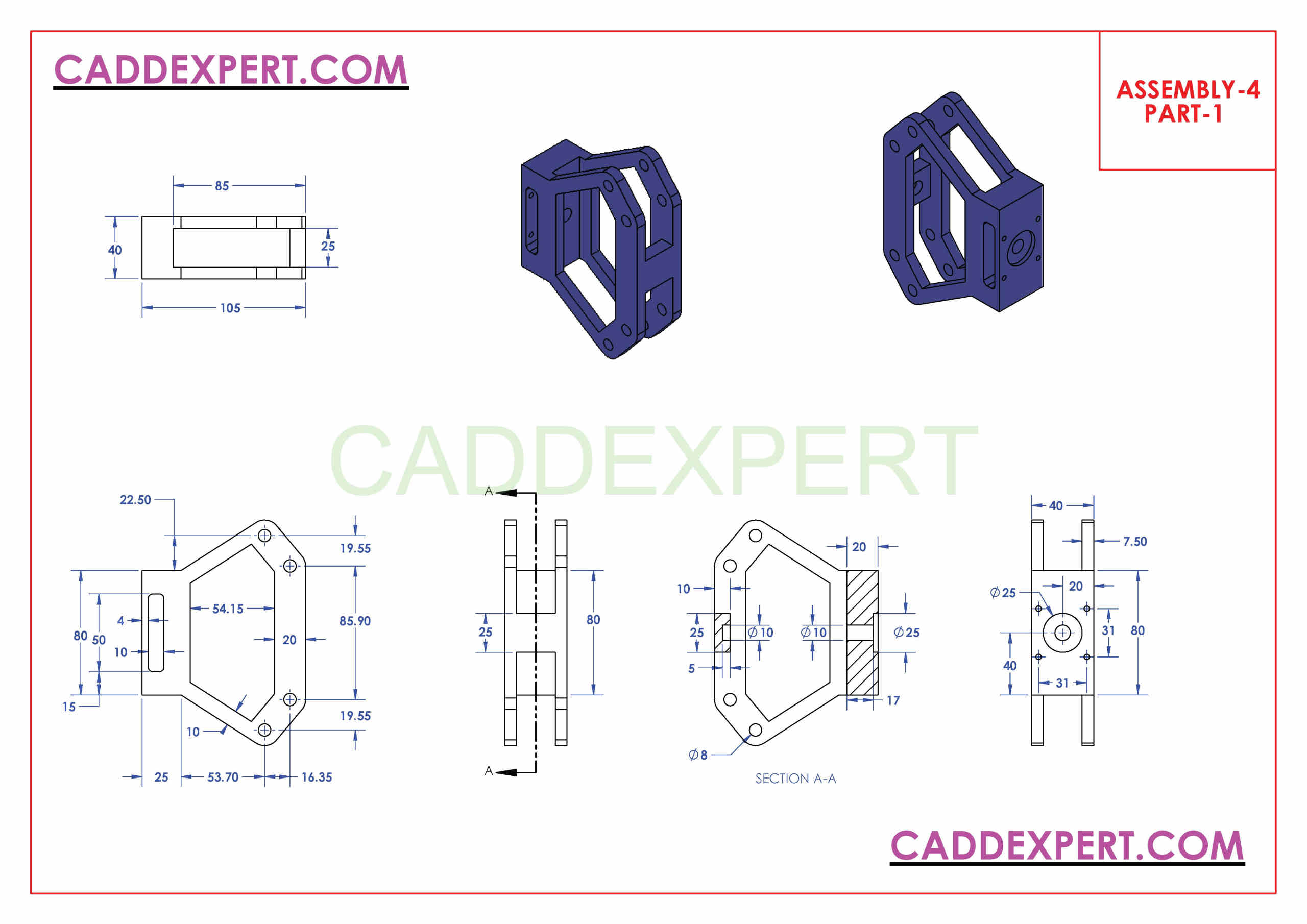 SOLIDWORKS ASSEMBLY DRAWING EXPLODED VIEW PART - 1