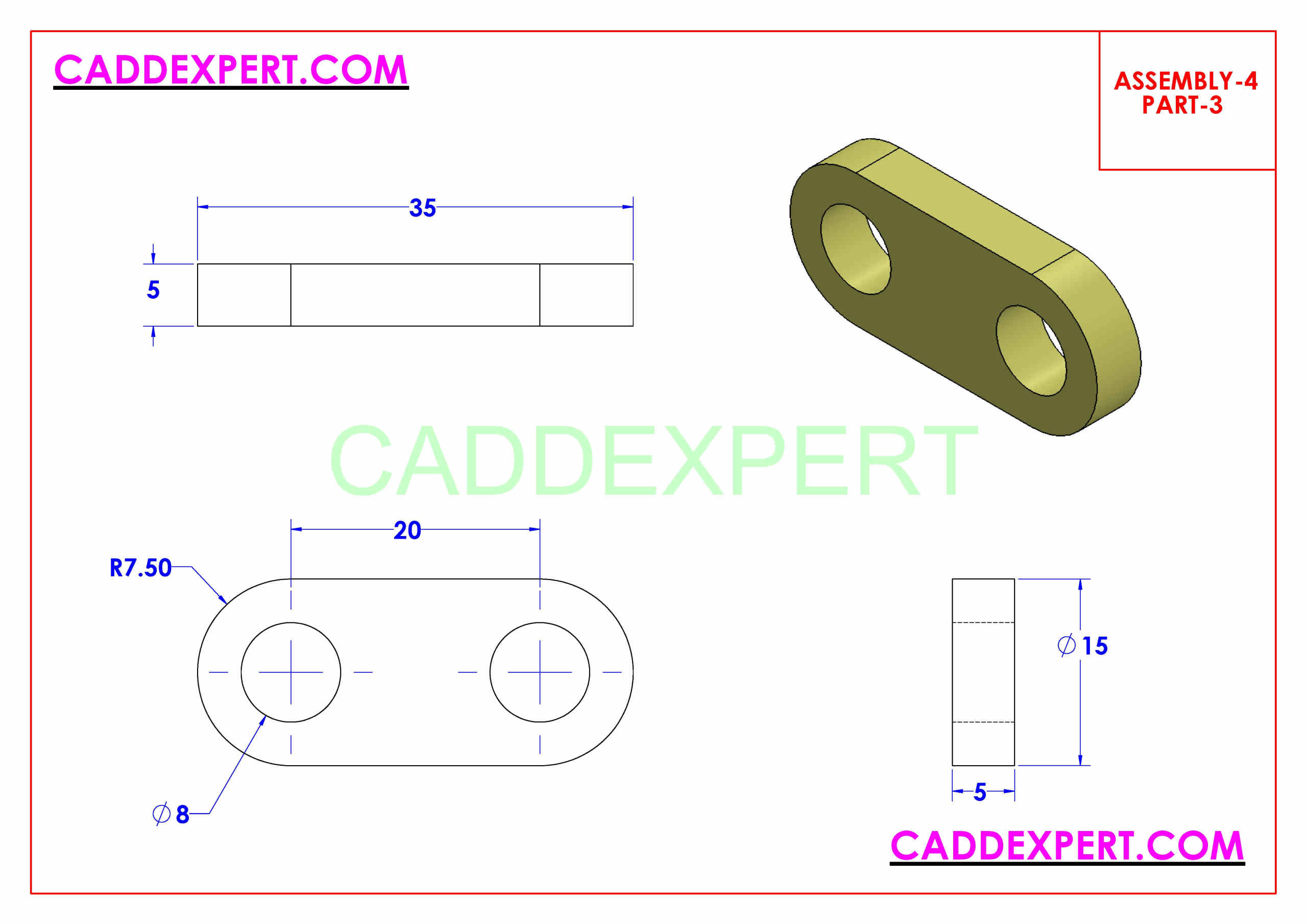 SOLIDWORKS ASSEMBLY DRAWING EXPLODED VIEW PART - 3