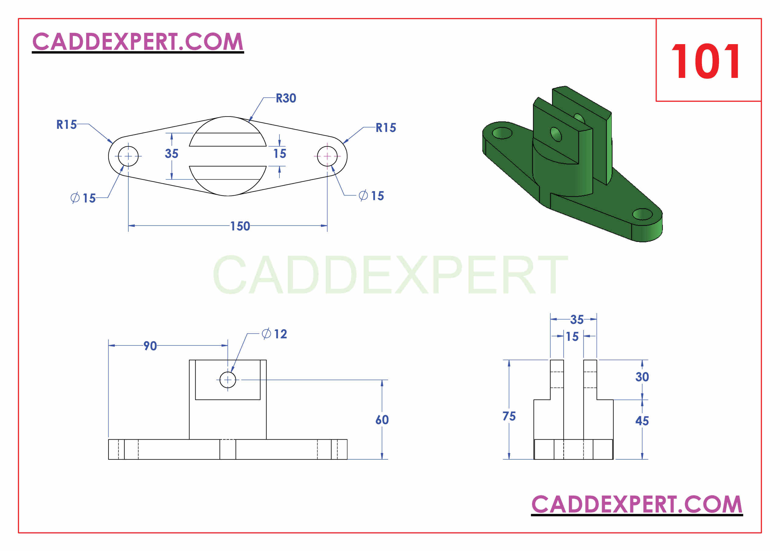 SOLIDWORKS CATIA NX AUTOCAD 3D DRAWINGS PRACTICE BOOKS 100 PDF -101