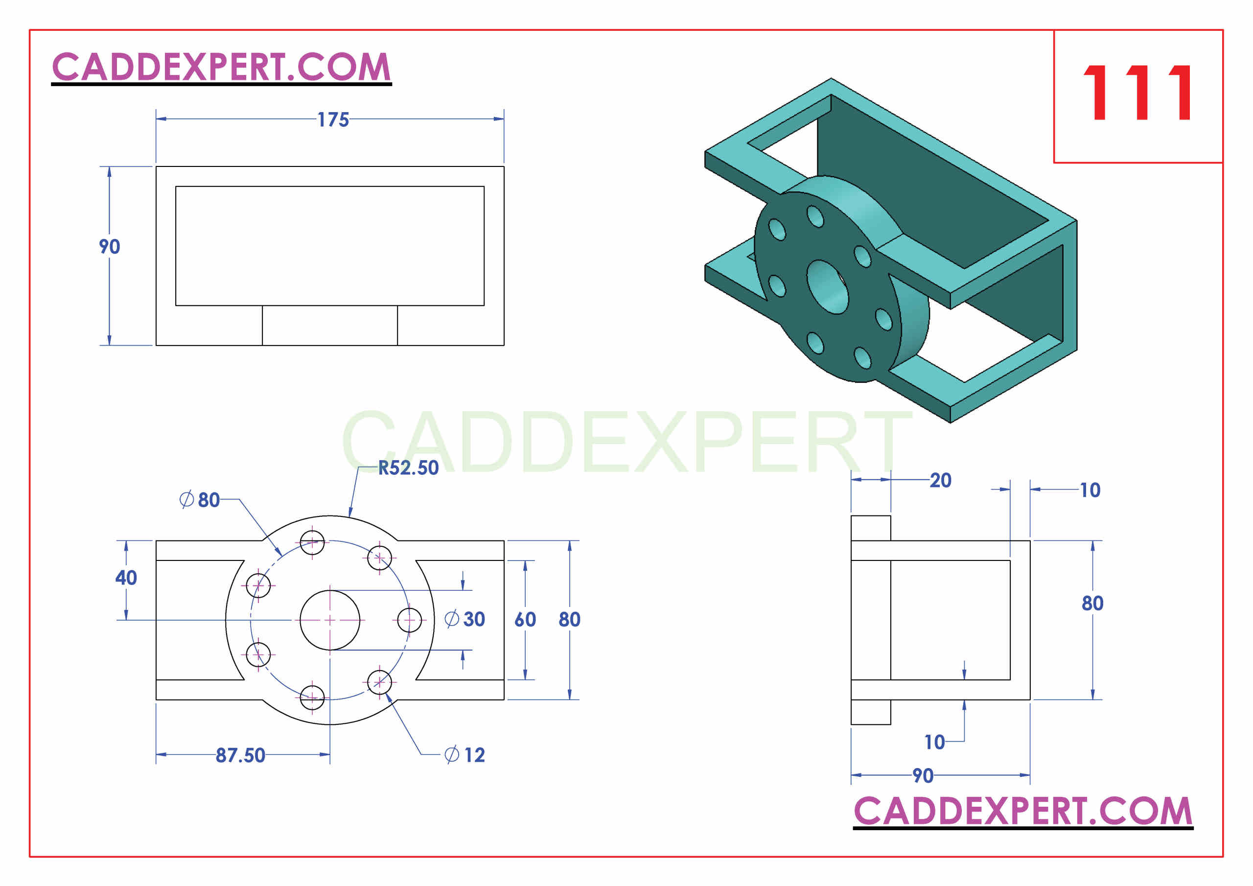 SOLIDWORKS CATIA NX AUTOCAD 3D DRAWINGS PRACTICE BOOKS 100 PDF -111