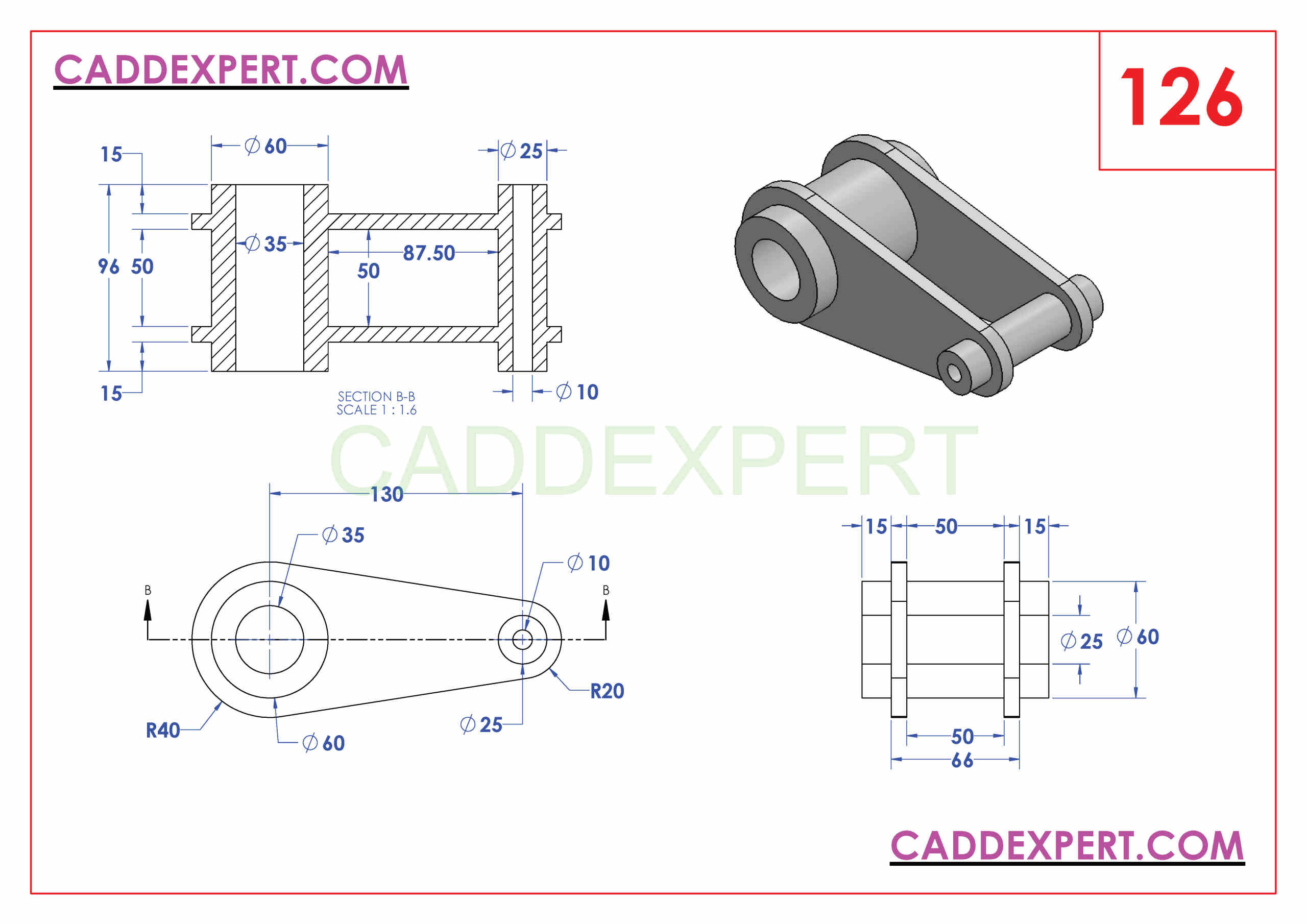 SOLIDWORKS CATIA NX AUTOCAD 3D DRAWINGS PRACTICE BOOKS 100 PDF -126