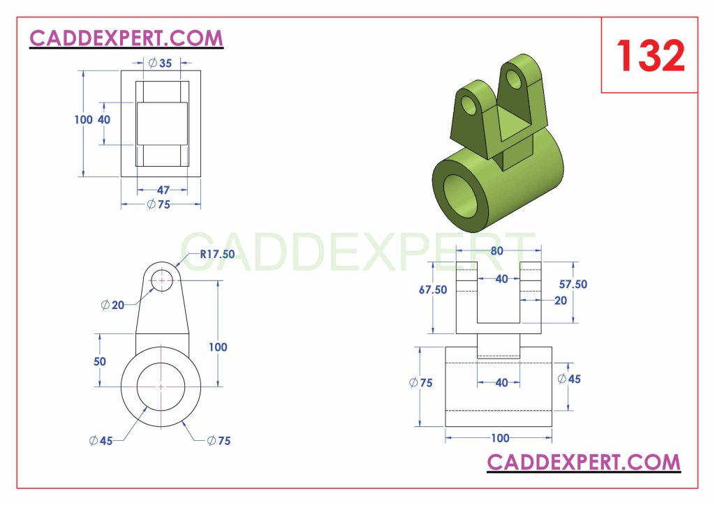 SOLIDWORKS CATIA NX AUTOCAD 3D DRAWINGS PRACTICE BOOKS 100 PDF - Page 4 ...