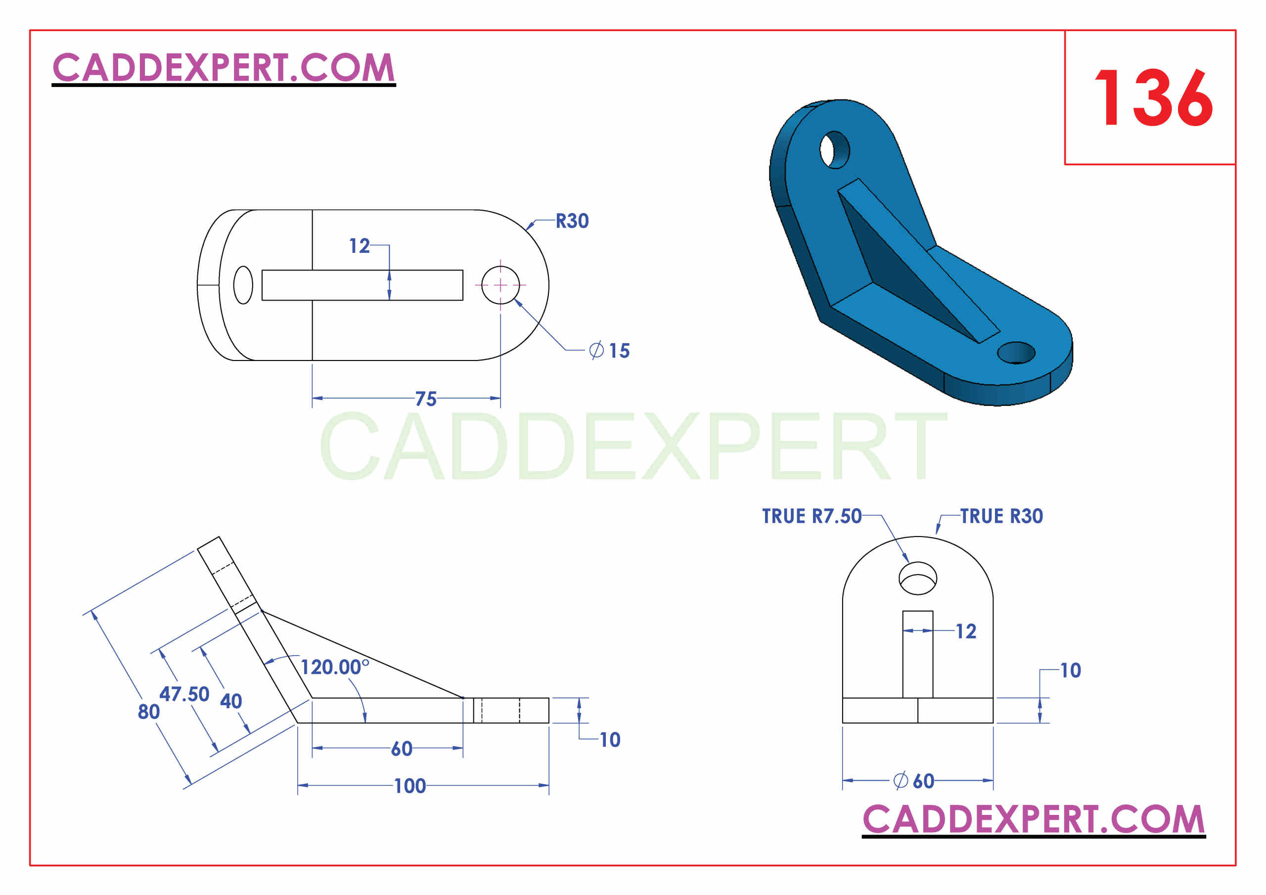 SOLIDWORKS CATIA NX AUTOCAD 3D DRAWINGS PRACTICE BOOKS 100 PDF -136