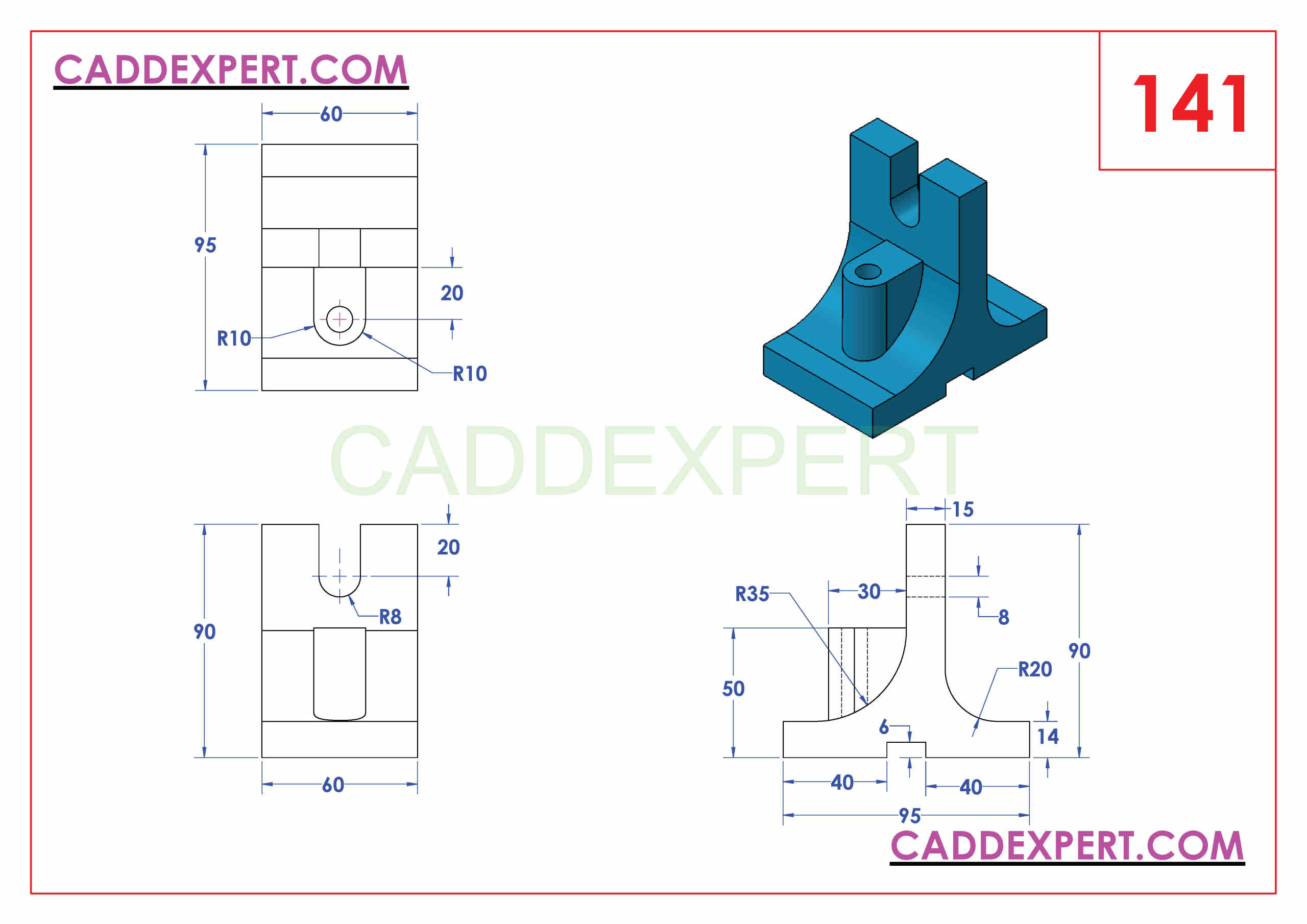 SOLIDWORKS CATIA NX AUTOCAD 3D DRAWINGS PRACTICE BOOKS 100 PDF -141