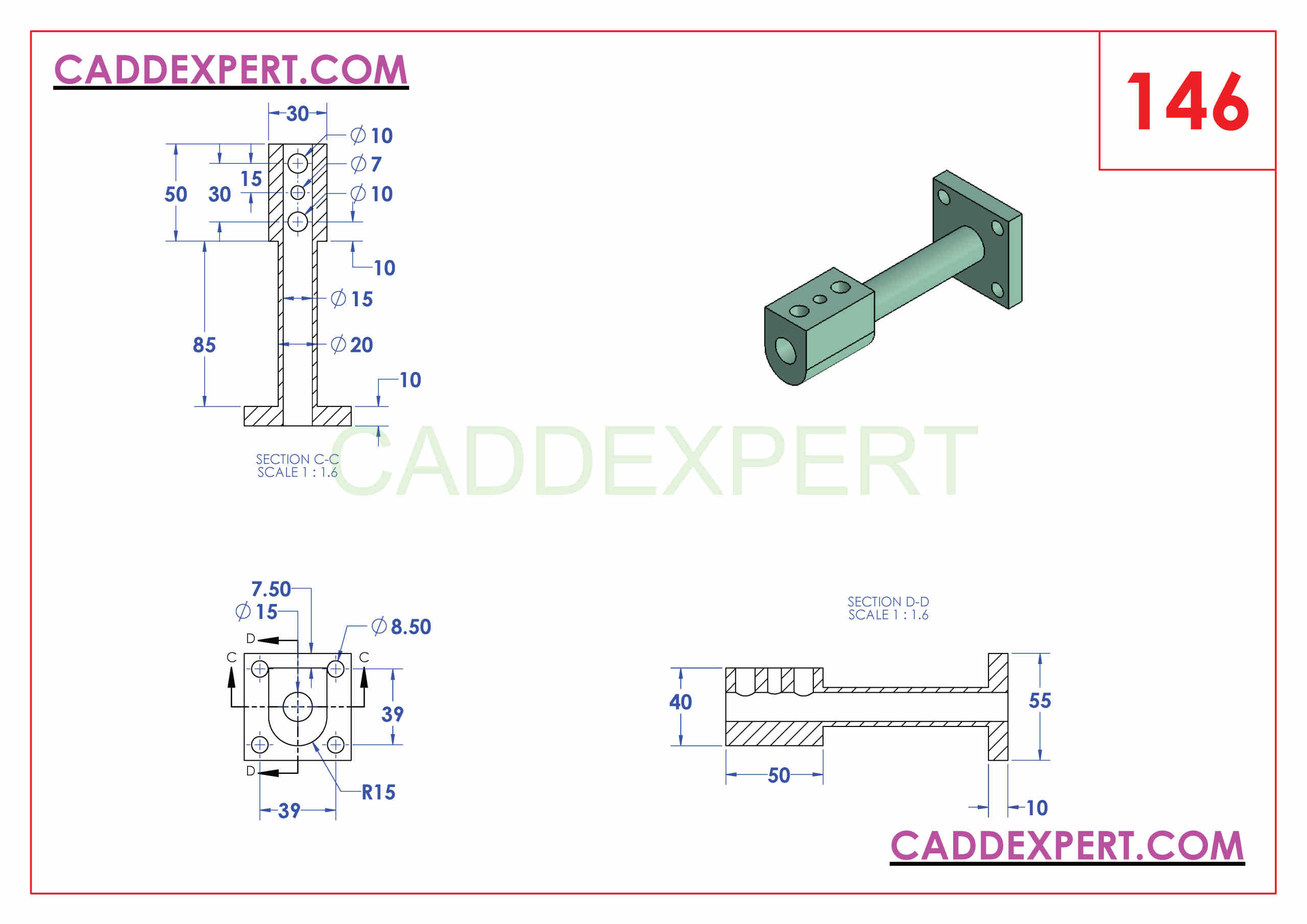 SOLIDWORKS CATIA NX AUTOCAD 3D DRAWINGS PRACTICE BOOKS 100 PDF -146