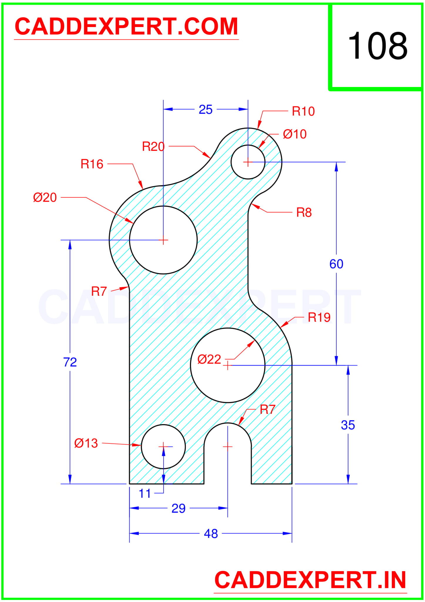 Autocad 2d Drawing For Practice Caddexpert 4722