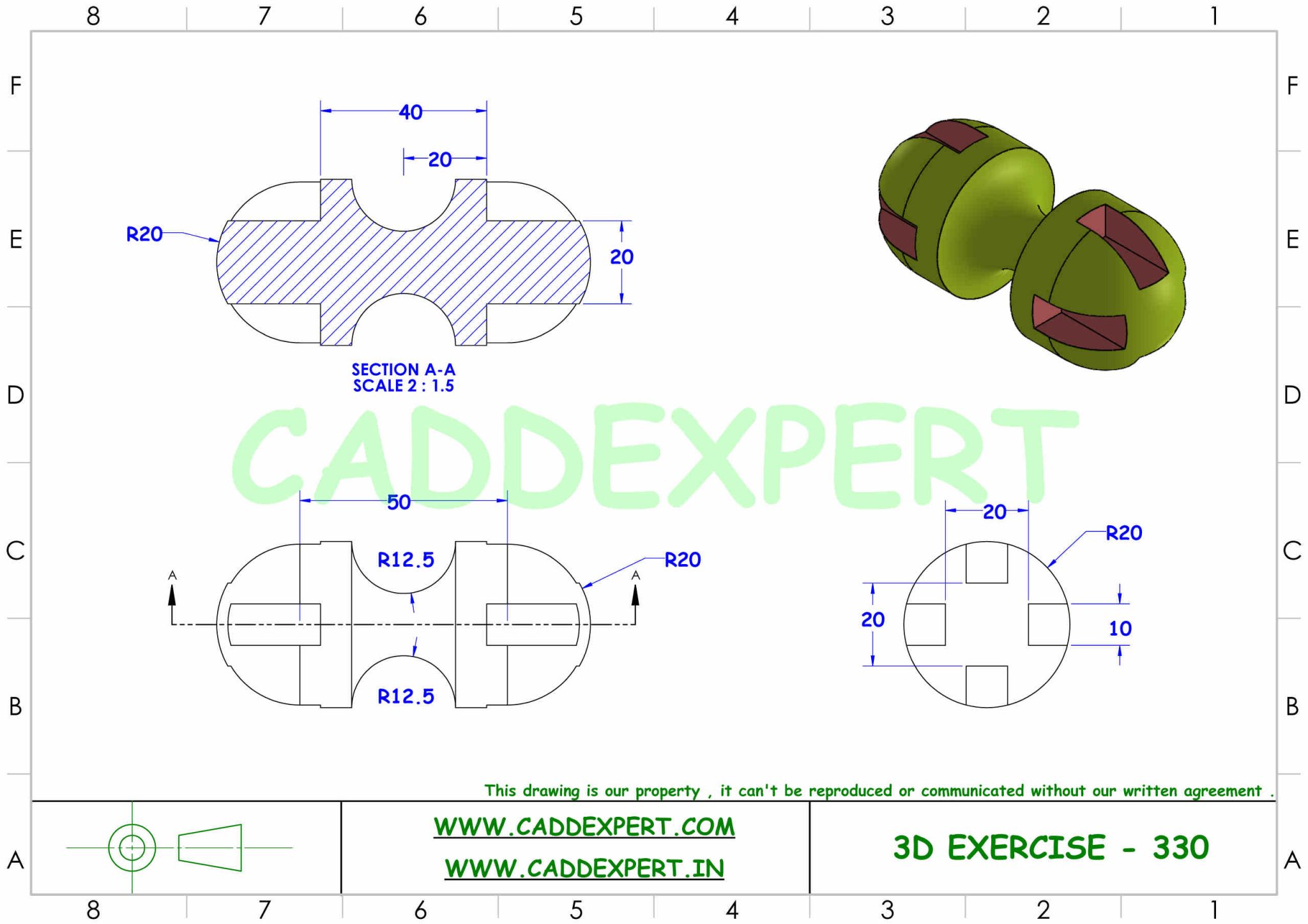 SOLIDWORKS 3D DRAWING WITH DIMENSIONS - Page 2 of 2 - Technical Design