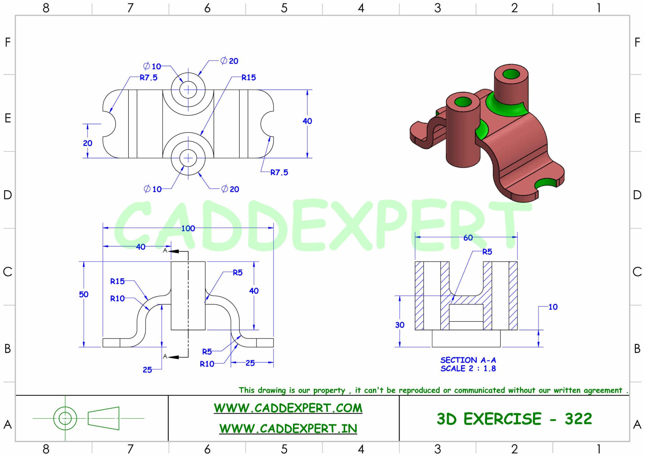 SOLIDWORKS 3D DRAWING WITH DIMENSIONS - Technical Design