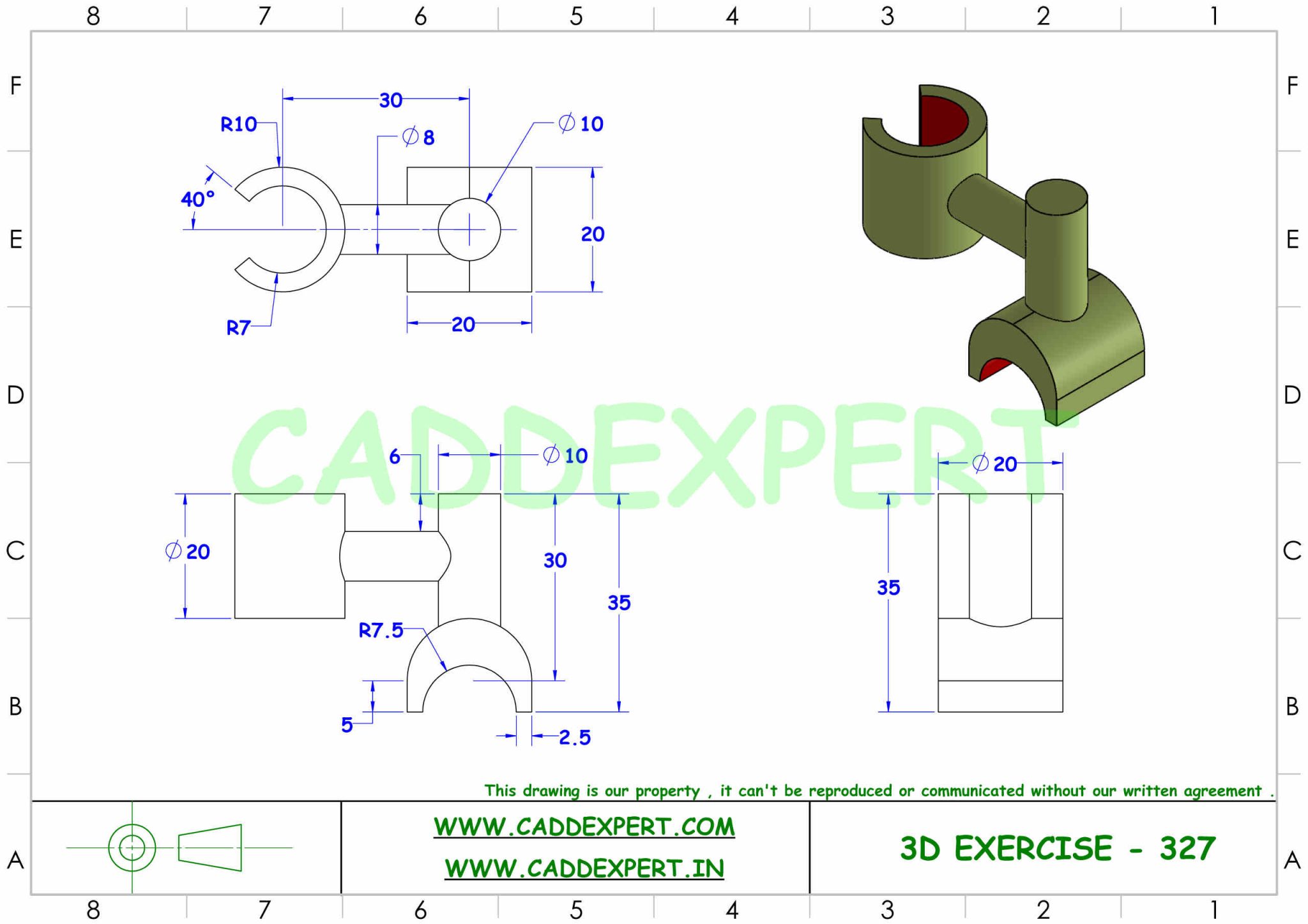 SOLIDWORKS 3D DRAWING WITH DIMENSIONS - Page 2 of 2 - Technical Design