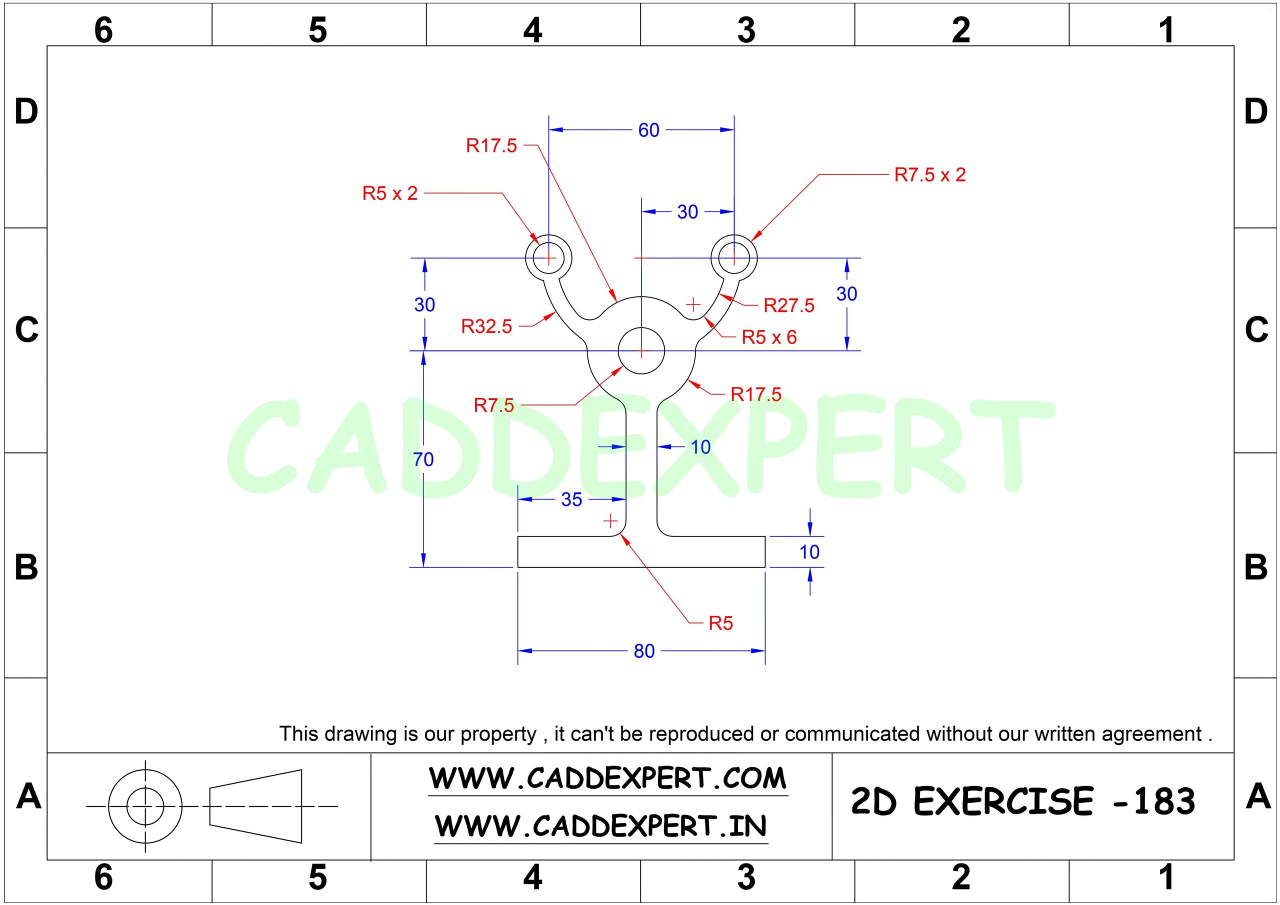 AUTOCAD 2D DRAWING FOR PRACTICE PDF - 3