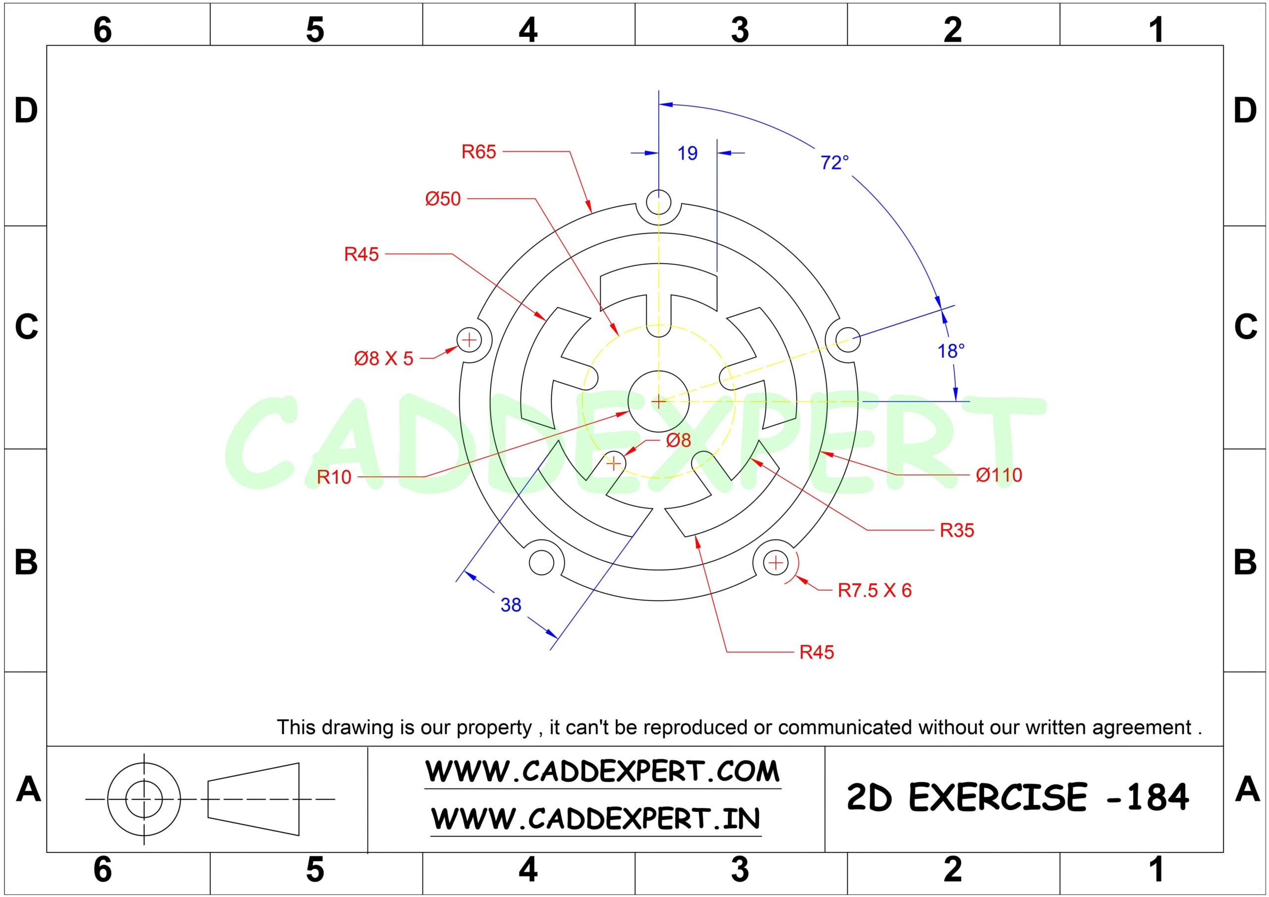 AUTOCAD 2D DRAWING FOR PRACTICE PDF - 4