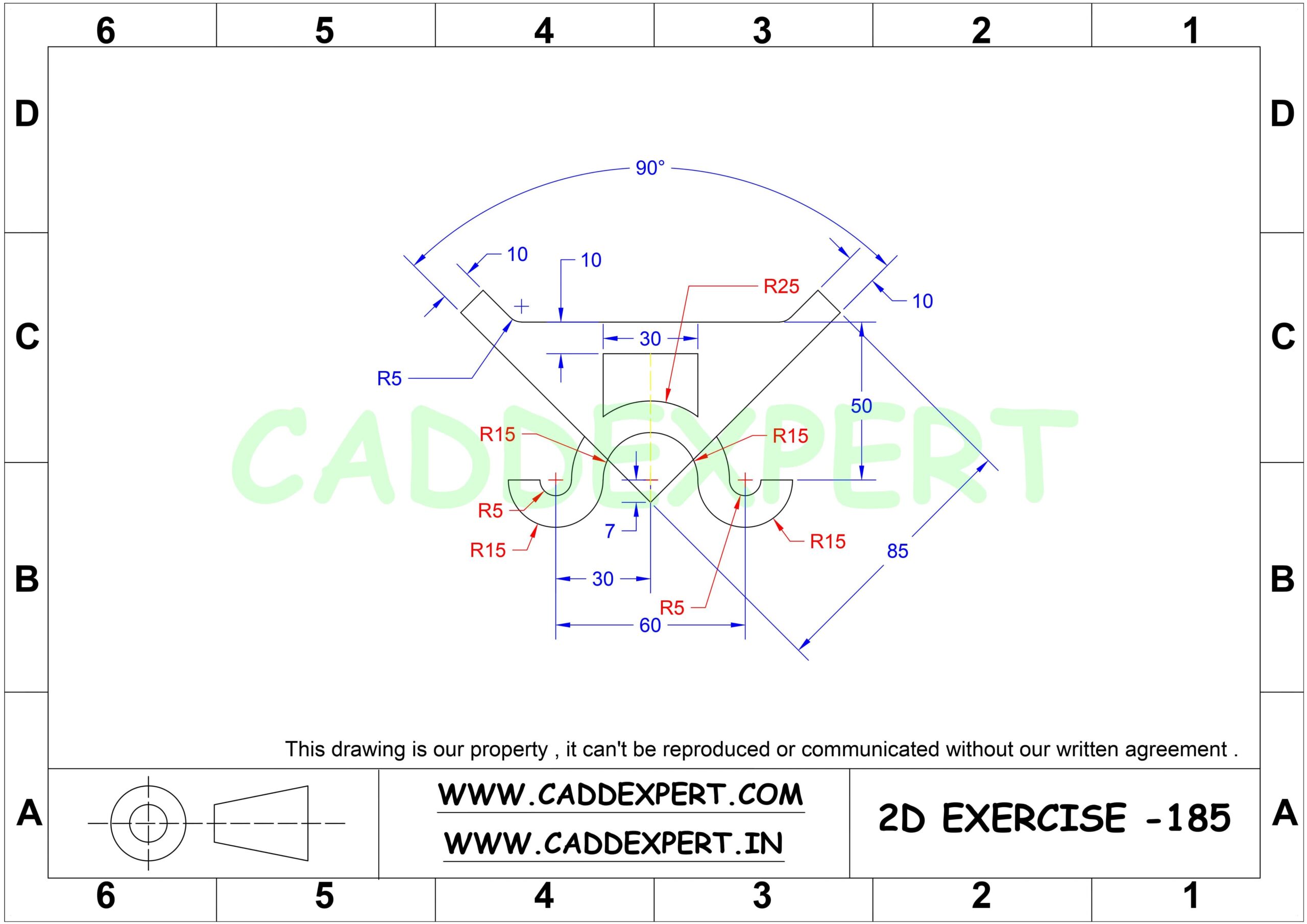 AUTOCAD 2D DRAWING FOR PRACTICE PDF - 5