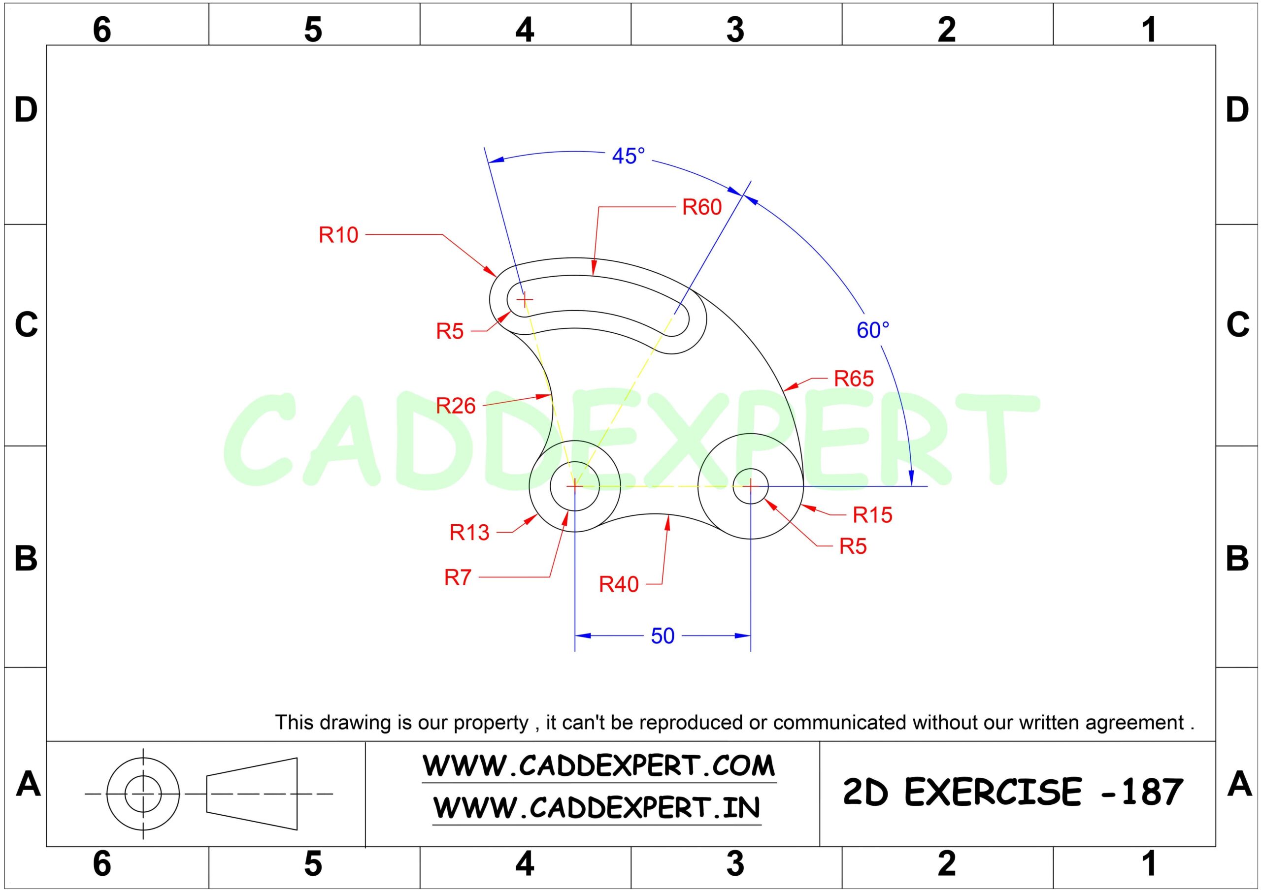 AUTOCAD 2D DRAWING FOR PRACTICE PDF - 7