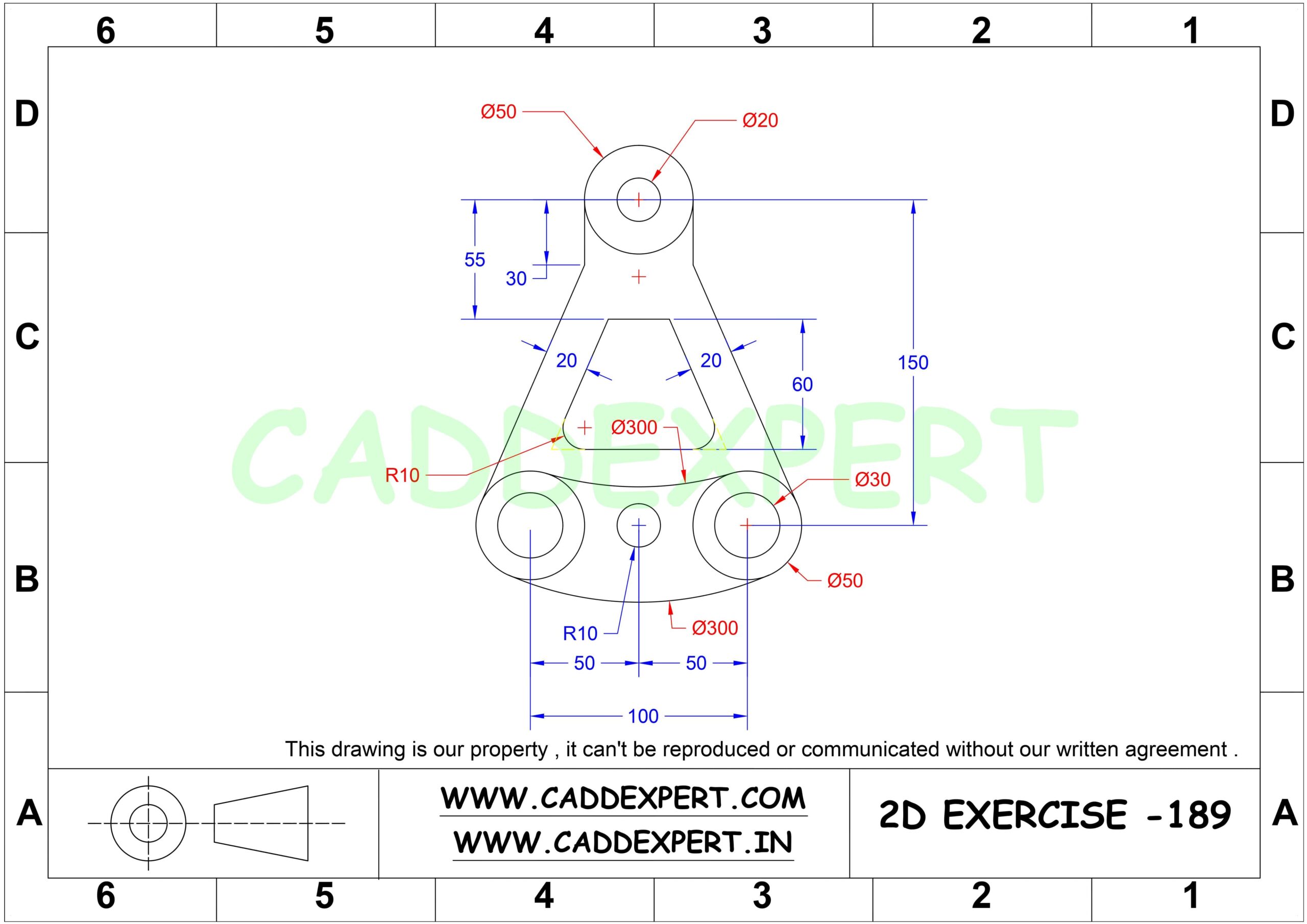 AUTOCAD 2D DRAWING FOR PRACTICE PDF - 9