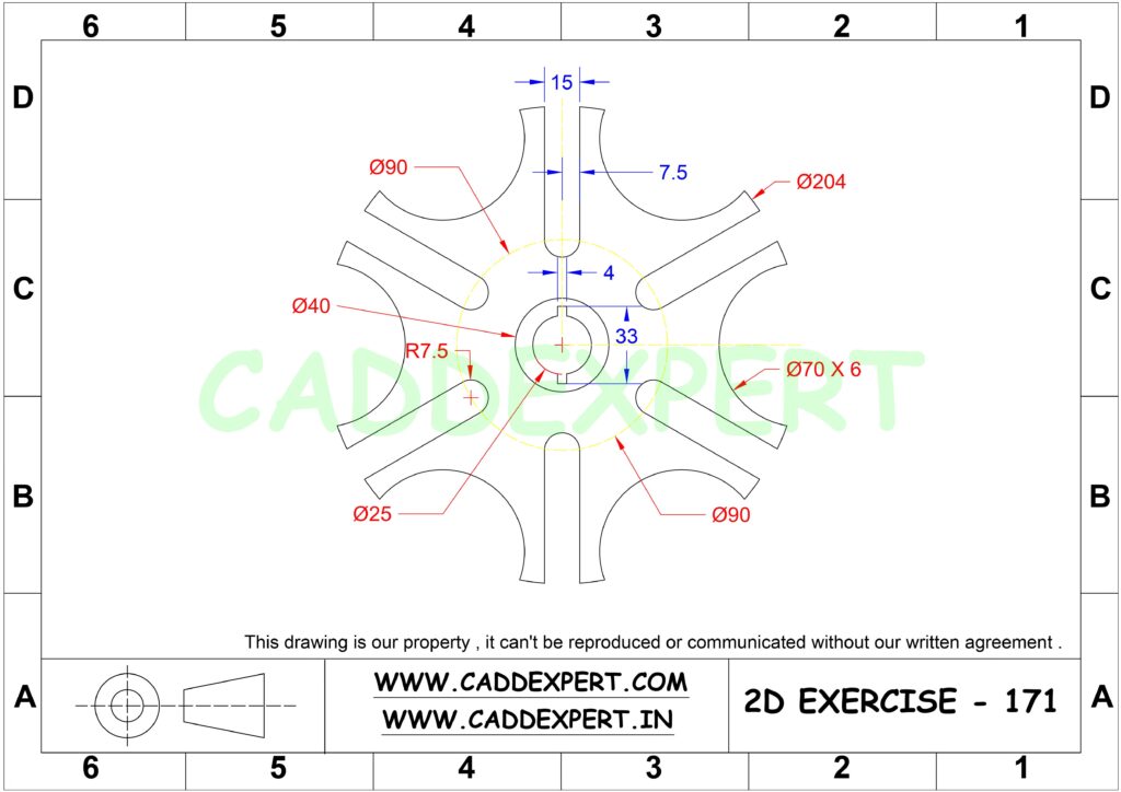 Right guide wall details in AutoCAD, dwg file. - Cadbull