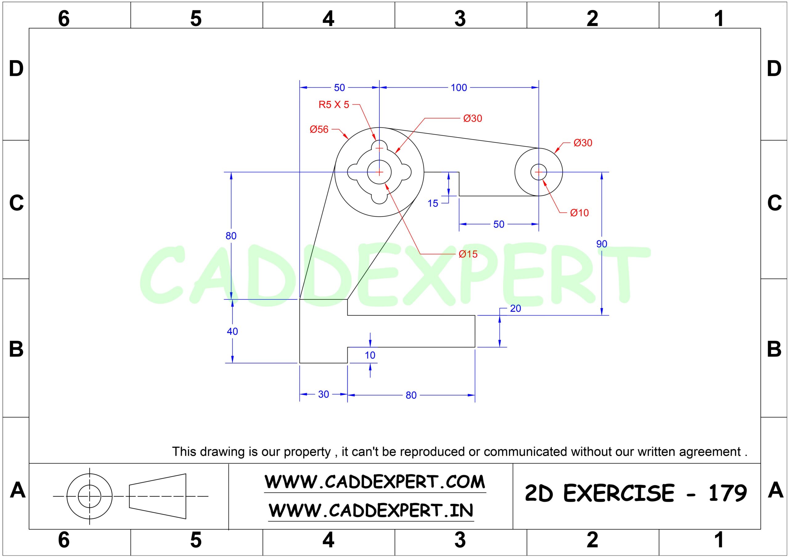 AUTOCAD 2D DRAWING WITH DIMENSIONS - 9