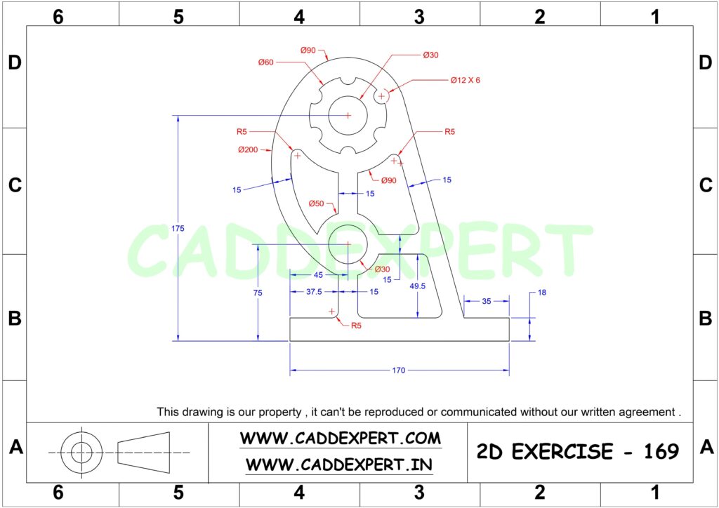 CAD Practice Drawings 132 – Help Center